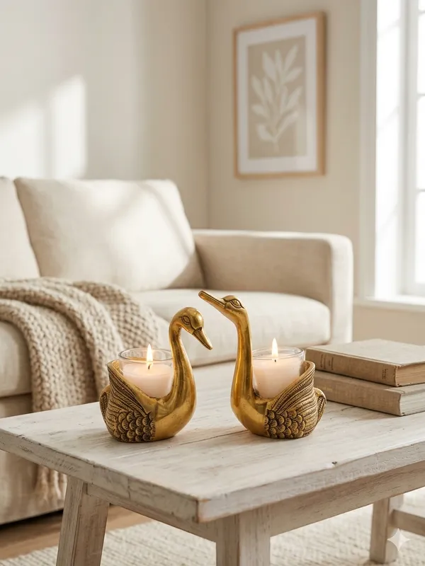 Brass_Swan_Design_Candle_Holder_with_Glass_Votive