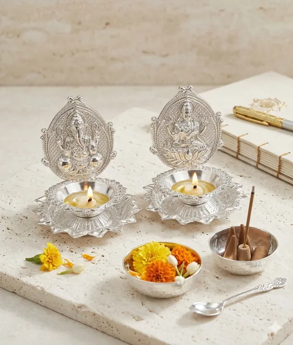 Ganesh_&_Lakshmi_Lotus_Diya_shaped_Set_of_2