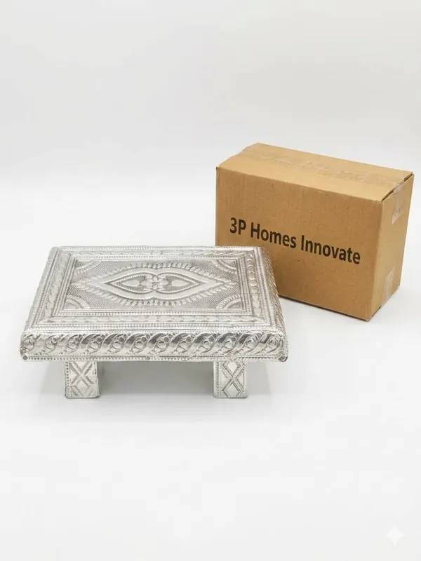 Silver_Tone_Ornate_Embossed_Pooja_Chowki