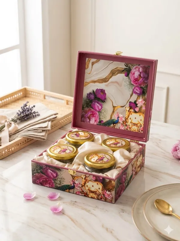 Glass_Floral_Print_Storage_Jars_With_Gold_Lids