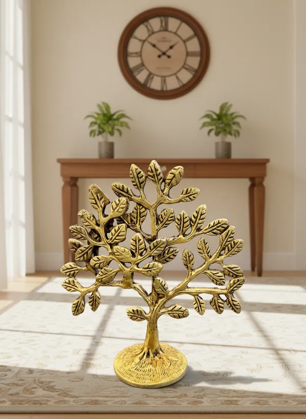 Gold_Tone_Tree_Design_Decorative_Figurine
