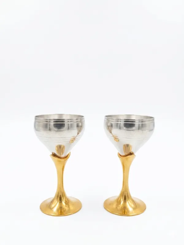 Two_Tone_Metal_Stemmed_Chalices_Set_Of_2