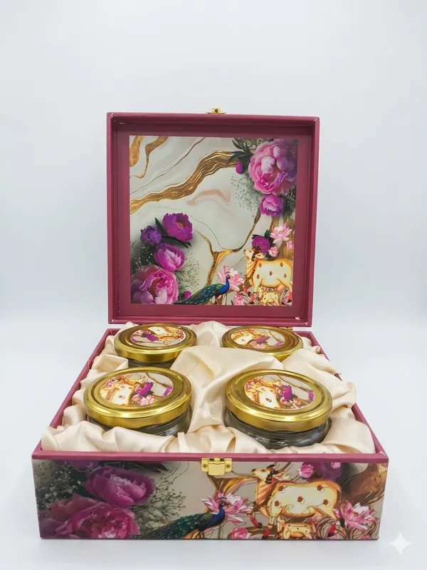 Glass_Floral_Print_Storage_Jars_With_Gold_Lids