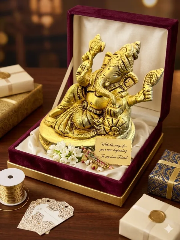 Gold_Tone_Ganesha_Idol_With_Gift_Box