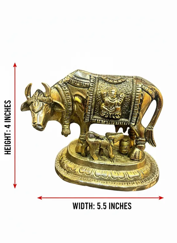 Metallic_Traditional_Bull_And_Calf_Figurine