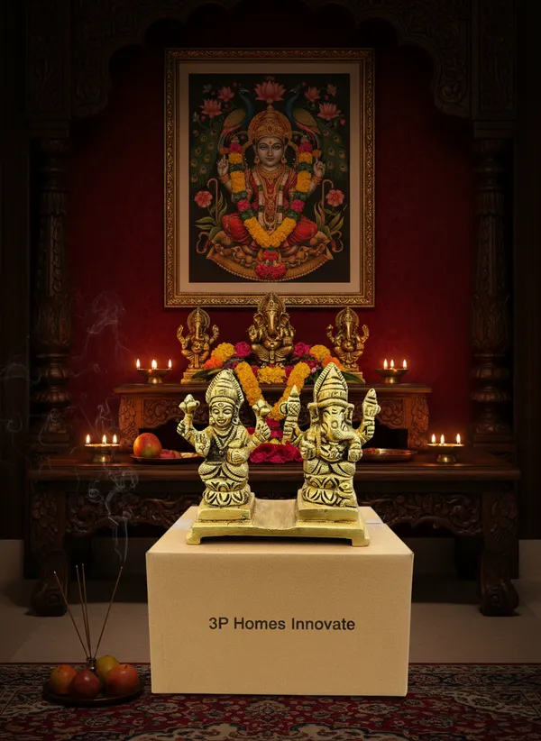 Gold_Tone_Lakshmi_Ganesha_Decorative_Idol_Set