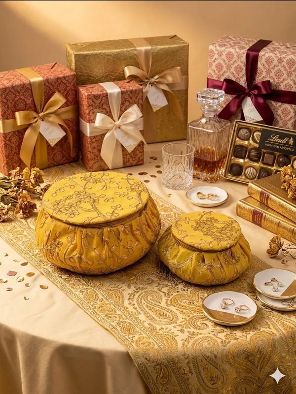 Mustard_Yellow_Embroidered_Round_Pouf_Ottoman_Set
