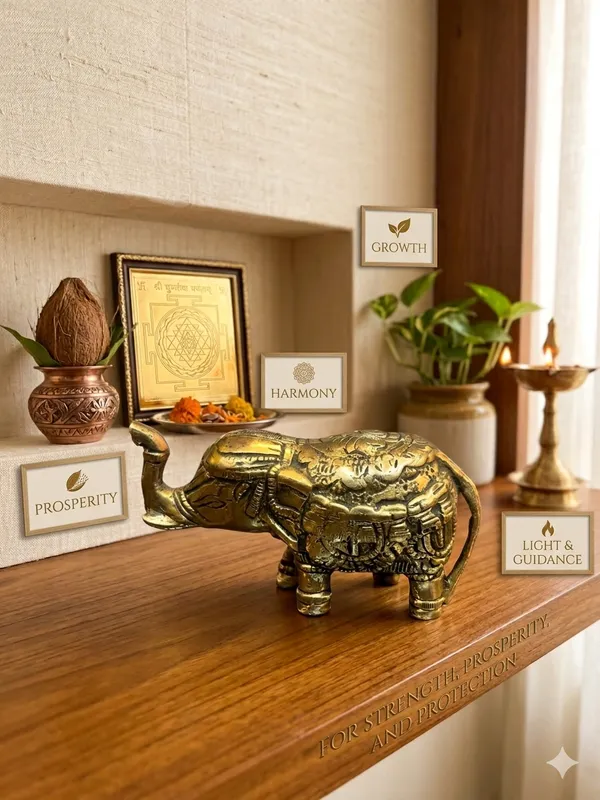 Gold_Tone_Ornate_Elephant_Decorative_Showpiece
