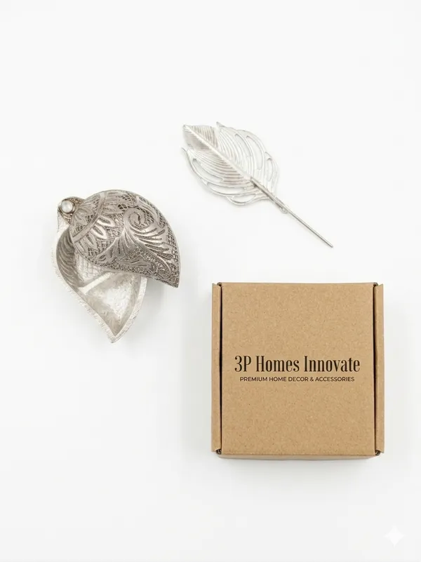 Silver_Tone_Leaf_Bookmark_And_Ornate_Trinket_Box_Set