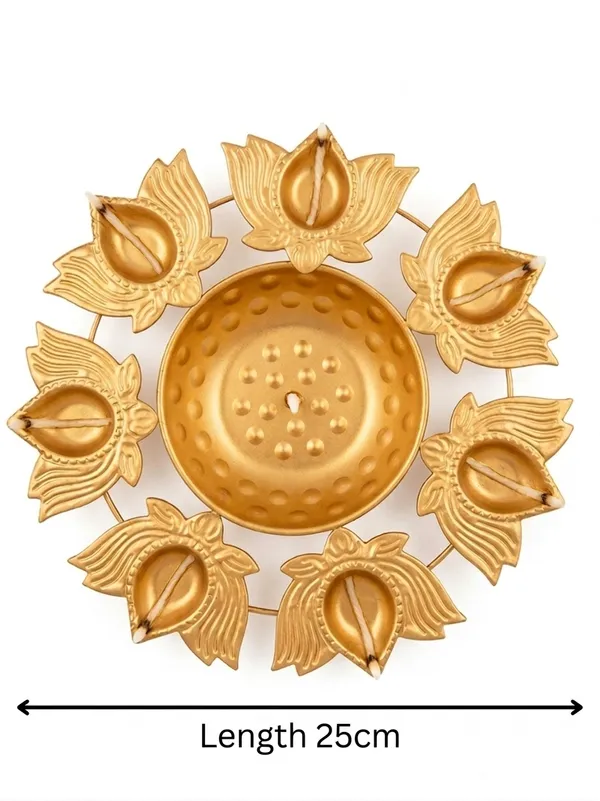 Gold_Tone_Lotus_Diya_Decorative_Thali