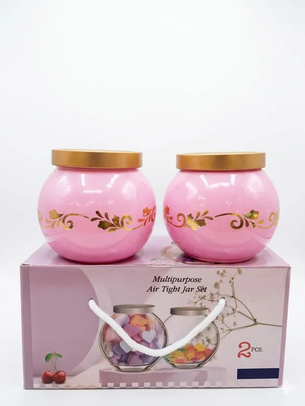 Pink_Floral_Print_Multipurpose_Airtight_Jar_Set