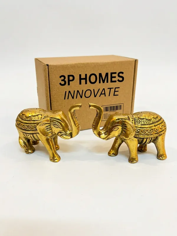 Gold_Finish_Elephant_Figurine_Pair