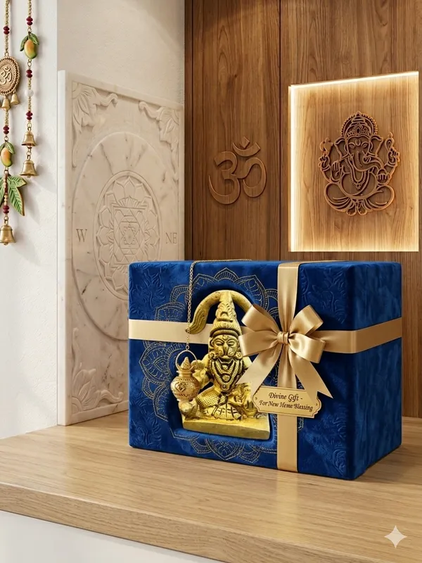 Gold_Tone_Hanuman_Idol_for_Home_Temple