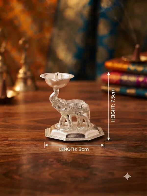 Pure_German_Silver_Elephant_Diya_(Pack_of_4)