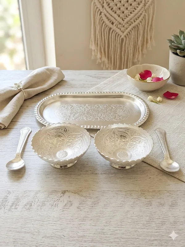 Silver-Tone_Traditional_Floral_Pooja_Thali_Set