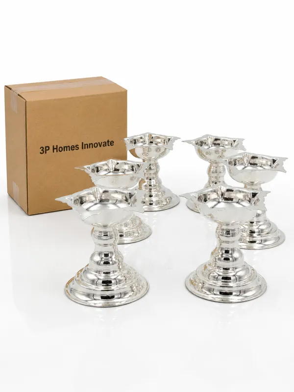 Deepam_Stand_2pc_Set_(Pack_of_3)_-_Pure_German_Silver