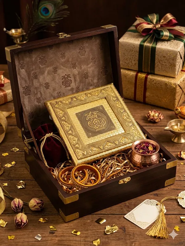 Gold_Tone_Ornate_Decorative_Pooja_Chowki