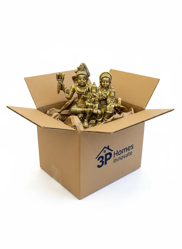Gold_Tone_Shiva_Parivar_Idol_With_Presentation_Box