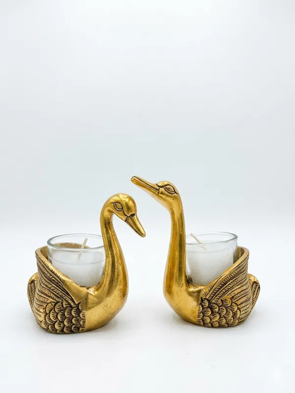 Brass_Swan_Design_Candle_Holder_with_Glass_Votive