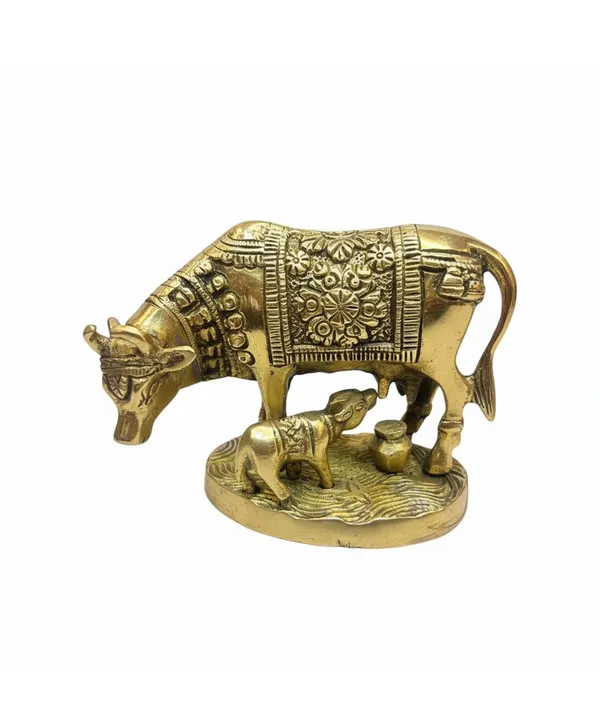 Gold_Tone_Traditional_Cow_And_Calf_Figurine_Gift_Set
