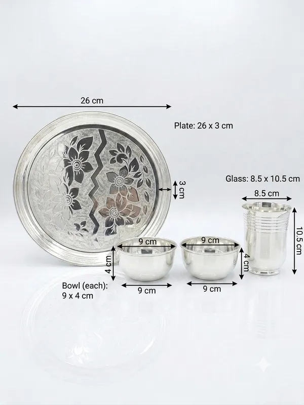 Big_Plate_with_two_matching_small_bowls_and_a_matching_glass
