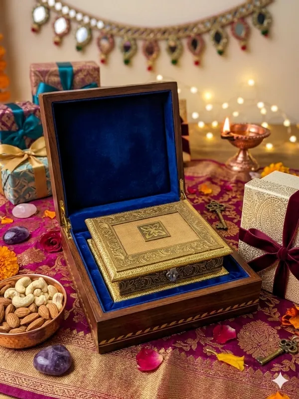 Gold_Finish_Floral_Embossed_Decorative_Storage_Box