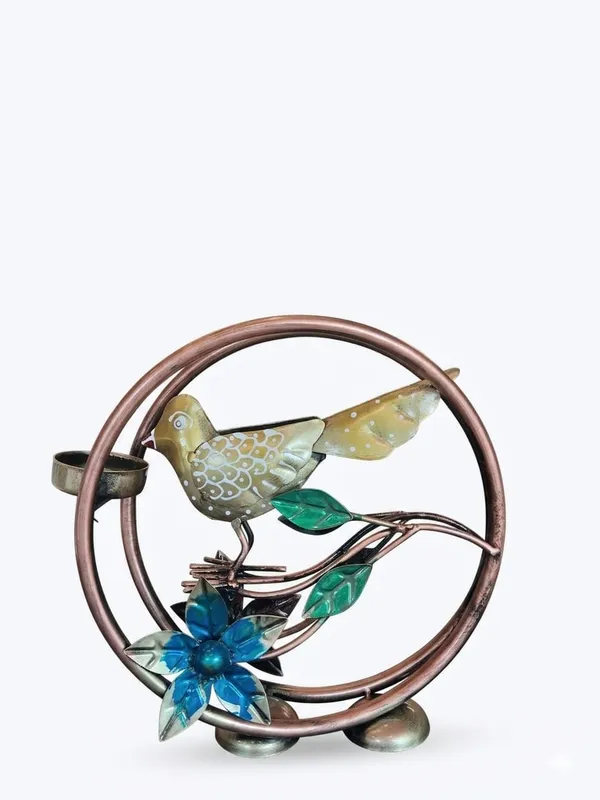 Metal_Bird_And_Floral_Decorative_Candle_Holder