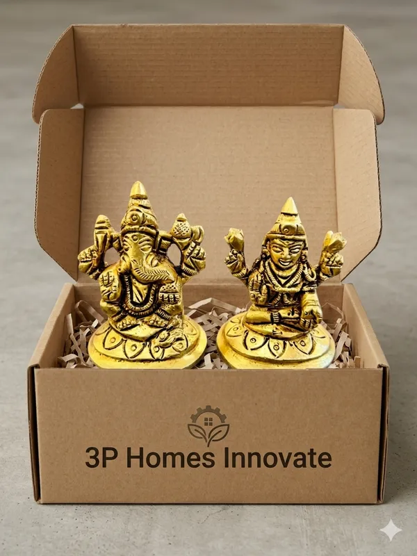 Gold-Tone_Lakshmi_Ganesh_Decorative_Idol_Set