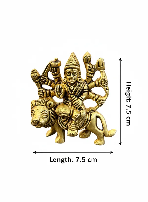 Gold-Tone_Religious_Durga_Idol