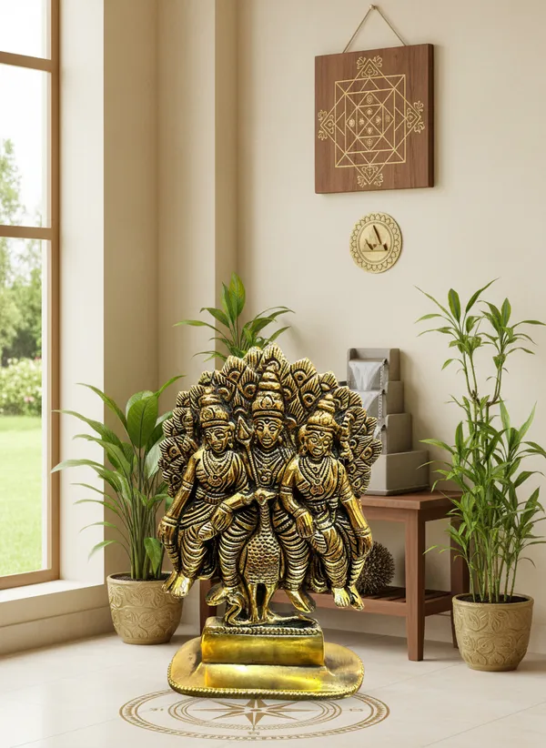 Gold_Tone_Religious_Peacock_Motif_Idol
