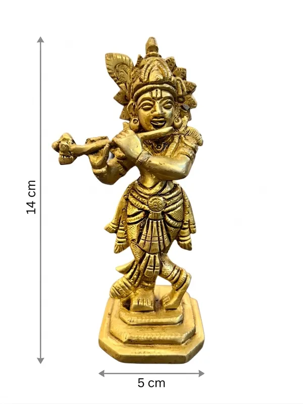 Gold-Tone_Krishna_Idol_Figurine