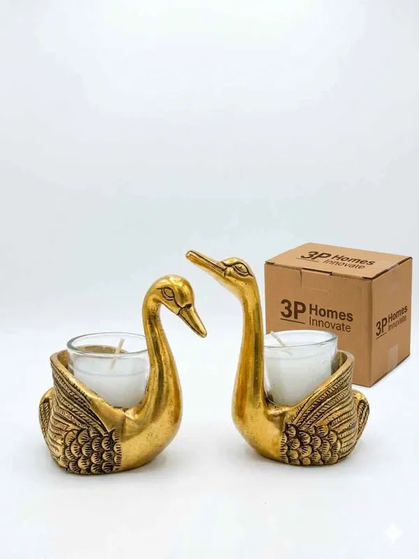 Brass_Swan_Design_Candle_Holder_with_Glass_Votive