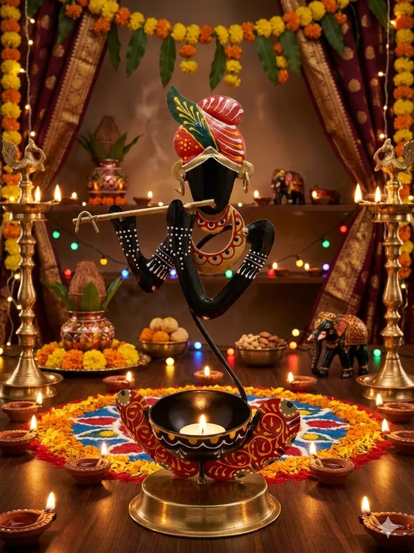 Metal_Traditional_Krishna_Decorative_Diya_Holder