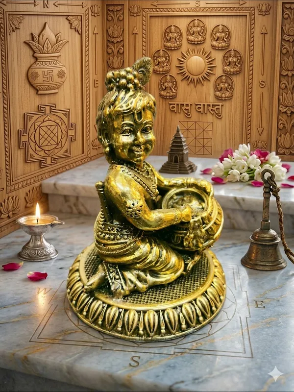 Gold-Tone_Krishna_Idol_With_Drum