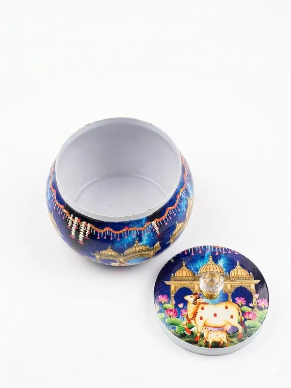 Temple_Motif_Printed_Round_Decorative_Storage_Jar