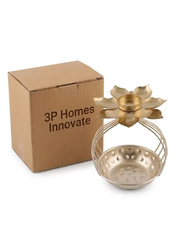 Metallic_Lotus_Flower_Tealight_Candle_Holder