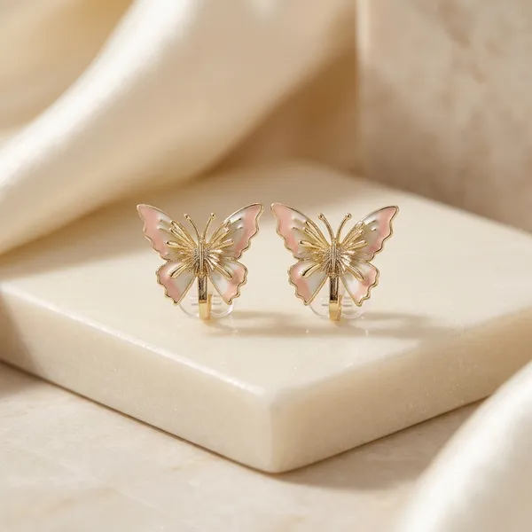 Blush_Flutter_Clip-On_Earrings