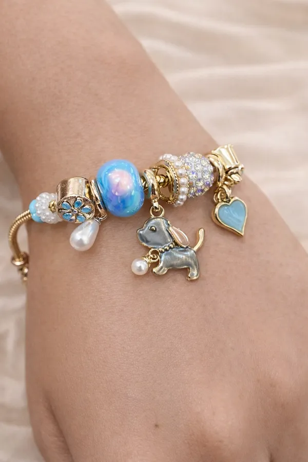 Pup_Charm_Bracelet_â€“_Aqua_Edition