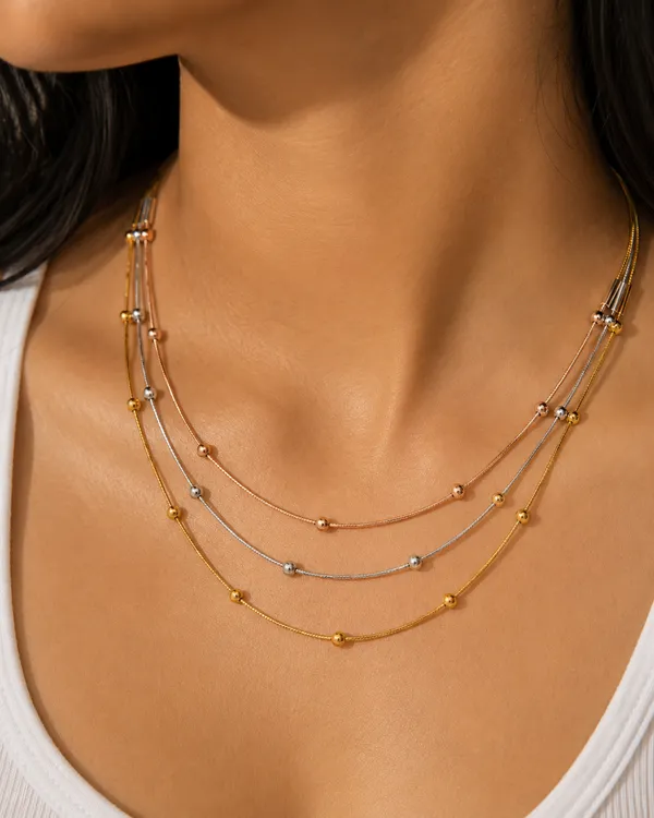 Tri-Tone_Layered_Snake_Chain_Necklace