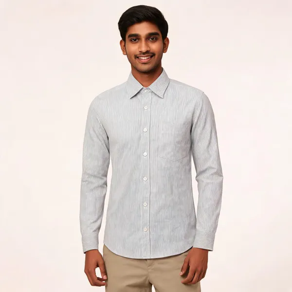 White_Striped_Full_Sleeve_Shirt_for_Men