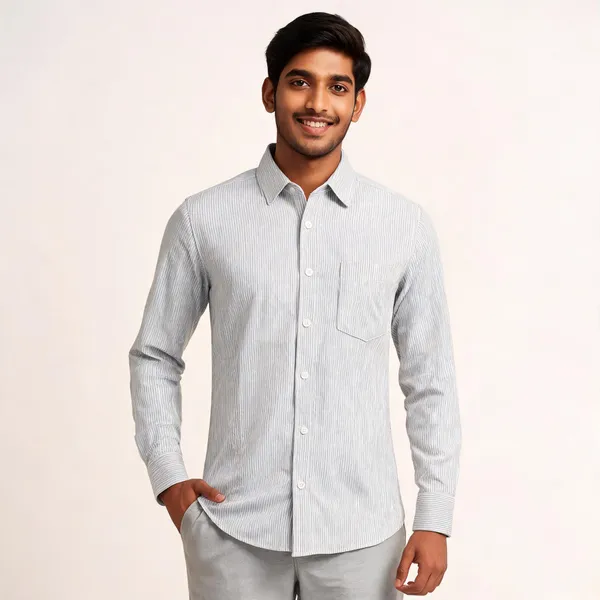 White_Striped_Full_Sleeve_Shirt_for_Men