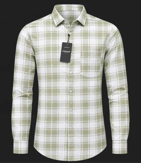 Green_And_White_Checked_Full_Sleeve_Shirt_for_Men