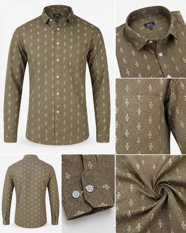 Olive_Textured_Regular_Fit_Shirt_For_Men