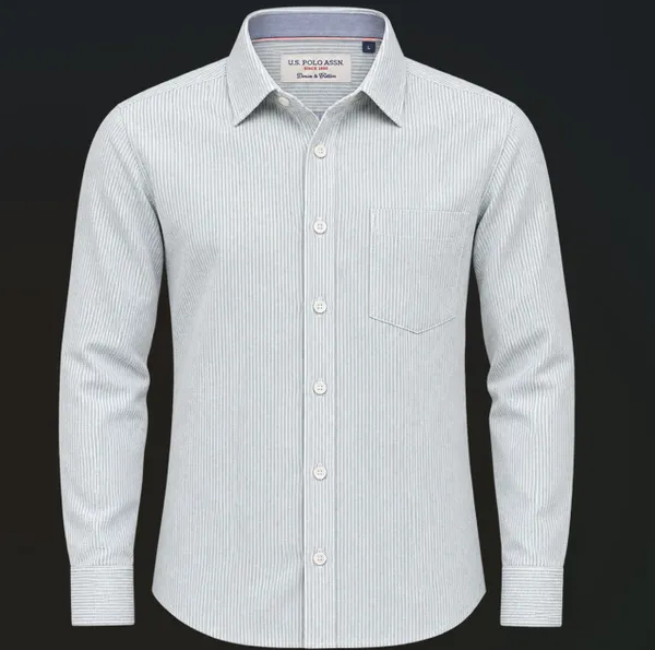 White_Striped_Full_Sleeve_Shirt_for_Men