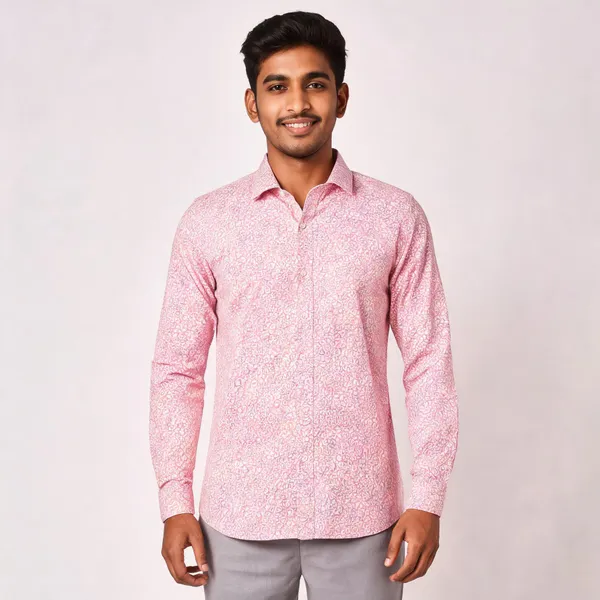 Blue_And_PinkCotton_Printed_Shirts_For_Men