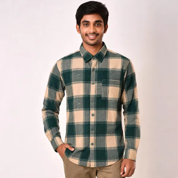 Green_Checked_Regular_Fit_Shirt_for_Men