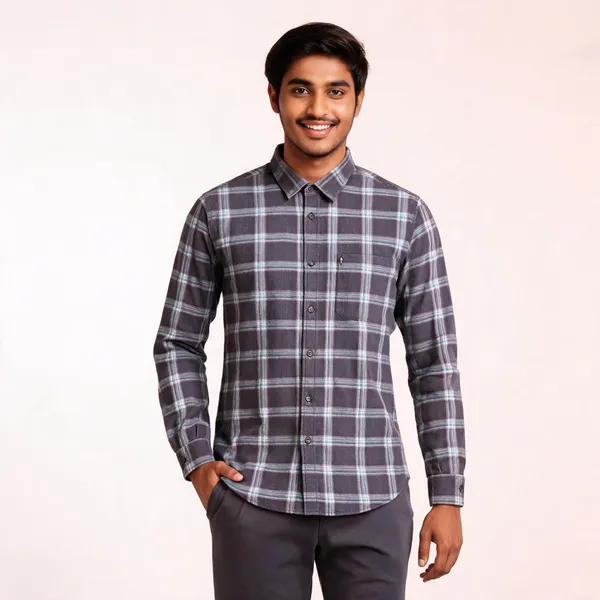 Grey_Cotton_Plaid_Shirt_for_Men