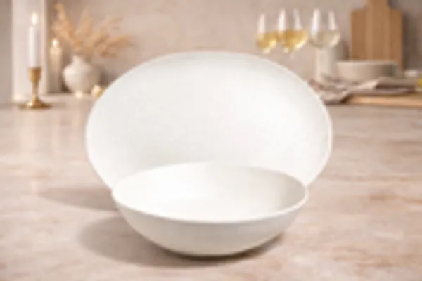 Speckled_Stone_Oval_Serving_Platter_And_Pasta_Bowl_Set