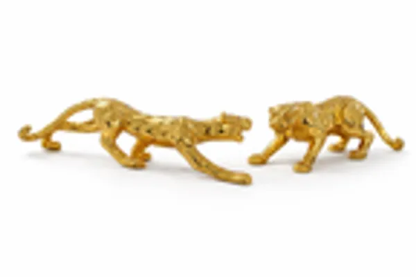 Luxury_Golden_Leopard_Figurines_Set_Of_2_Modern_Geometric_Resin_Wildlife_Decor