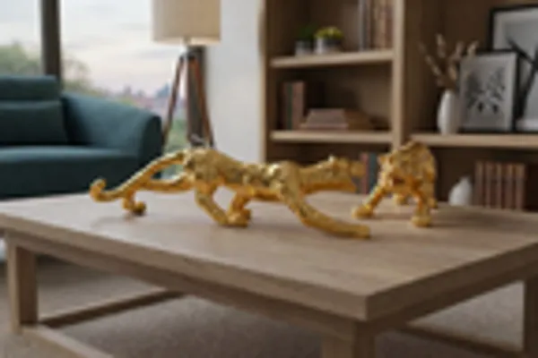 Luxury_Golden_Leopard_Figurines_Set_Of_2_Modern_Geometric_Resin_Wildlife_Decor